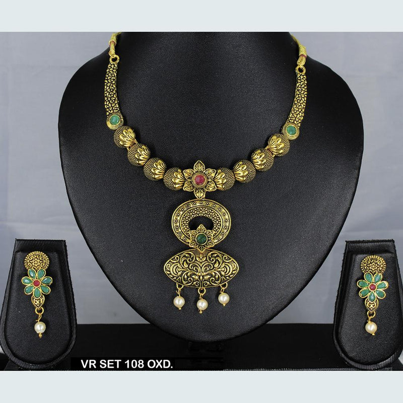 Mahavir Forming Gold Necklace Set - VR SET 108 OXD