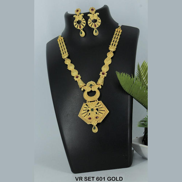 Mahavir Forming Gold Necklace Set - VR SET 601 GOLD