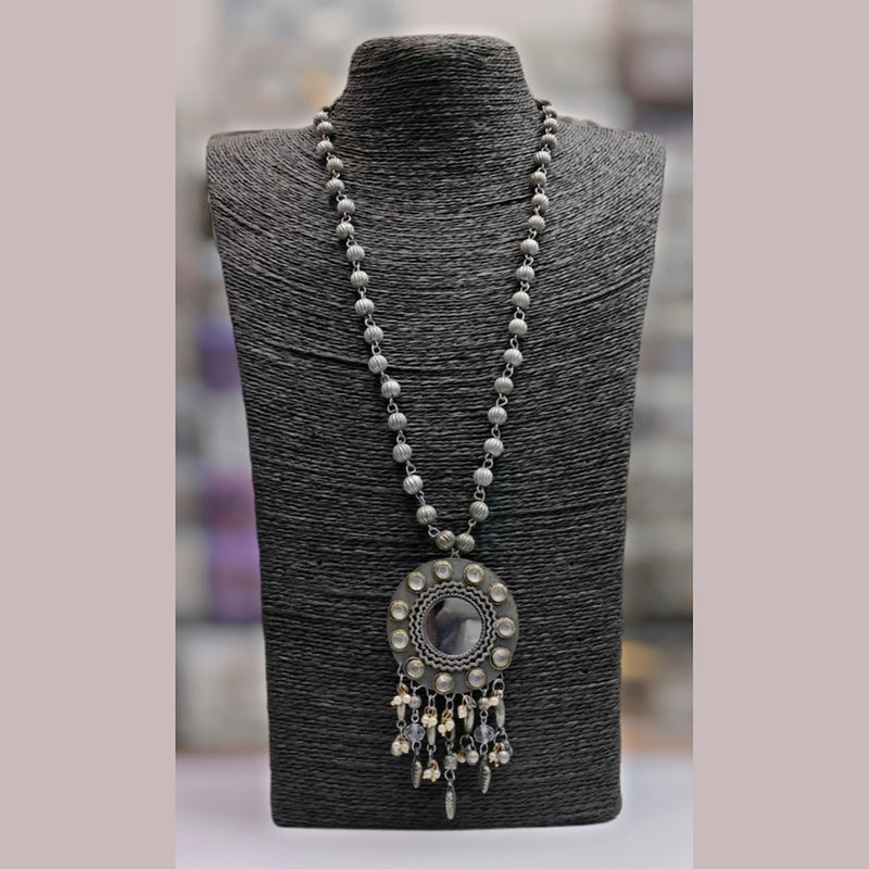 Blythediva Pack Of 3  Oxidised Plated Long Necklace