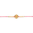 Kord Store 'Om/Ganeshji/Swastik' Design Mint Green/Ruby Mina Multi Stone Rakhi Set Of 5 For Brother