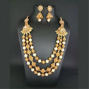 Ganpati Arts Whote Beads Copper Necklace Set