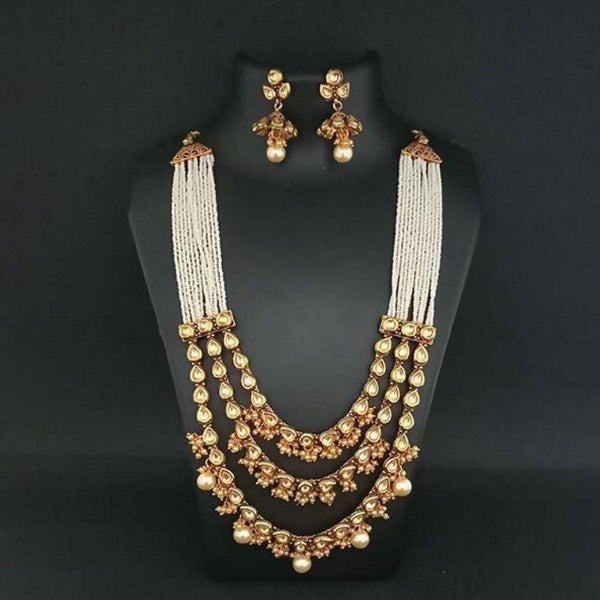 Real Creation Kundan Stone Copper Necklace Set